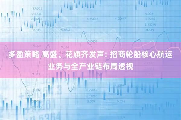 多盈策略 高盛、花旗齐发声: 招商轮船核心航运业务与全产业链布局透视