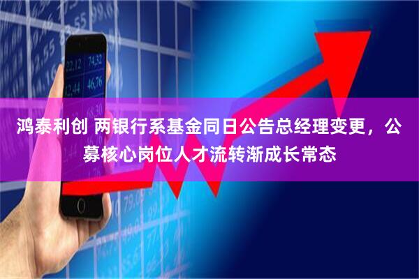 鸿泰利创 两银行系基金同日公告总经理变更，公募核心岗位人才流转渐成长常态